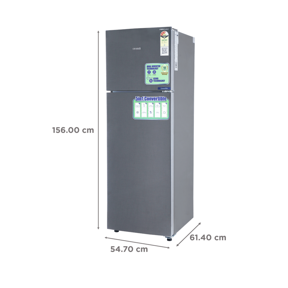 Buy Croma 240 Litres 3 Star Frost Free Double Door Convertible